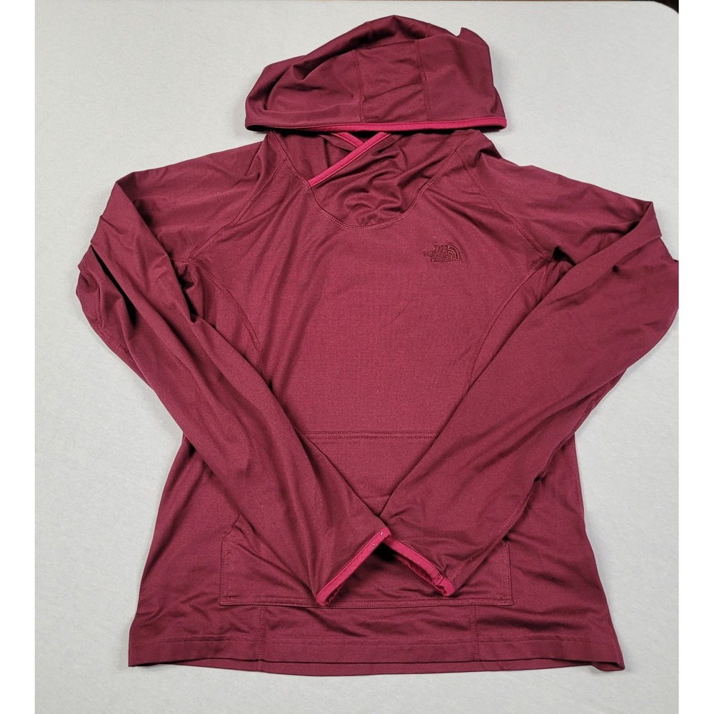 The North Face Women's Size M Hoodie Maroon Vapor Wick Lightweight Pullover